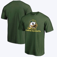 Ready Stock University of Oregon Ducks 100% Cotton T-Shirt Football Print Men's and Women's Short Sl