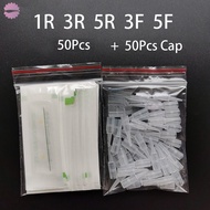 100Pcs 1R/3R/5R/3F/5F Traditional Machine Caps and PMU For Permanent Makeup Eyebrow Eyeliner Lips Ta