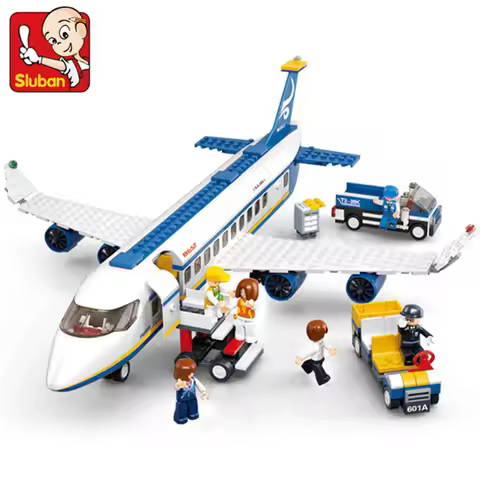 463PCS City Aeroplane Airbus Plane Airport Bus Aircraft Airplane Building Blocks Aviation Bricks Edu