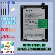 100% Original OPPO F1 Plus / R9 X9009 BLP609 2850Mah Battery bateri batery 2850 mah