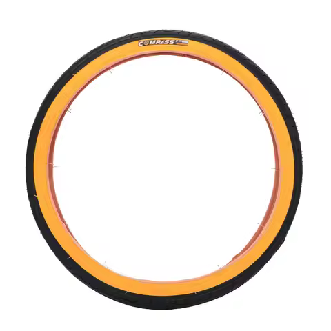 20 Inch Folding Bicycle Tire, BMX Yellow Edge Tire 349/406/451 Tire, Retro Tire