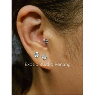 F136 Titanium Zircon Diamond Dragonfly Jewelry Earing 1 piece