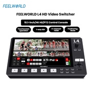 FEELWORLD L4 Multi-camera Video Mixer Switcher 10.1"Touch Screen USB3.0 Fast Streaming