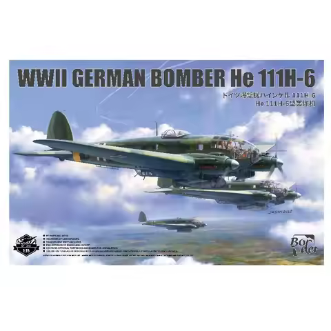 Border 1/35 BF-018 WWII German Bomber He 111H-6 Full Interior Military Model Kit