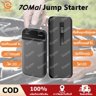 【จัดส่งจากกทม】XIAOMI 70mai Portable Car Jump Starter MAX PS01/PS06 11000/180000mAh Power Supply แบตเ