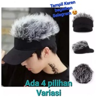 CELEBRITY HAT WITH WIG HAIR FUNKY NUANCE HAT GOLF STYLE RETRO HAT HIP HOP COSPLAY HAT