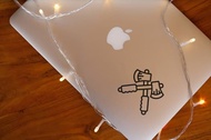 Decal Sticker Macbook Apple Stiker Kapak Kayu Axe Laptop