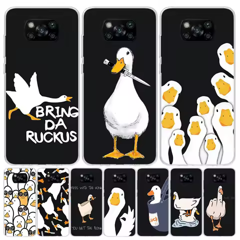 Cartoon Duck Goose Game Case Phone Cover for Xiaomi Redmi Note 10 9 9S 8 8T 7 5 Pro Mi 12T 11T 10T 9