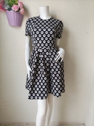 PAUL & JOE SISTER 彈力連衣裙，黑，貓圖案，尺碼 38，胸圍 34 - 38 英寸，有貨