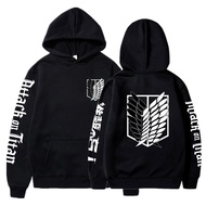 HOT😼 Anime Attack On Titan AOT Merch Ackerman Levi Scout Regiment Printed Hoodies Hooded Sweatshirts