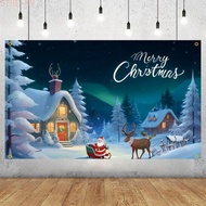 Christmas Banner Easy Installation Grommets Large Size 71x43 Inches For Fences