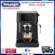 DELONGHI STILOSA EC230.BK MANUAL PUMP COFFEE MACHINE, 1 YEAR WARRANTY, FREE DELIVERY