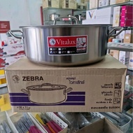 171201 Stock Pot D30cm H11cm, capacity 7.5L, SUS 304, 3ply bottom, Zebra Vitalux, Thailand Made