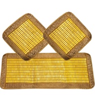 Seat Cushion Mahjong Tiles Car Small Three-Piece Set Supply New Bamboo Slice Car[Bamboo Chips]Bamboo