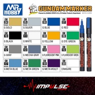 Mr Hobby GM04 - GM19,GM300 Gundam Marker Gold Silver Blue Red Black White Yellow Green Gray Pink Met