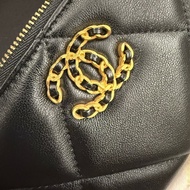 Chanel 羊皮 雙C大LOGO 一字卡包零錢包 經典皮穿鏈 撞色
