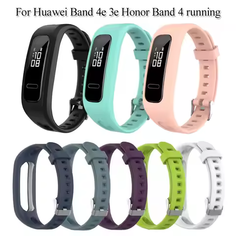 Silicone Replacement Watch Band For Huawei Band 4e 3e Honor Band 4 Running Silicone Wrist Strap Smar