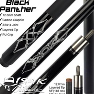 BISA E-FAKTUR! 270324 Terlaris Black Panther Carbon Graphite Pool Cue | 12.8 Mm