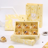 月饼盒子 cupcake box 月饼盒 mooncake box mooncake packaging box 月饼礼盒 月餅 包裝盒 月餅包裝袋 Yellow Feather Gilding 80