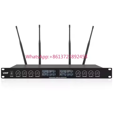 Xtuga YT8 8 Channels Wireless Gooseneck Desktop Microphone Conference System for Meeting Hall Zoom