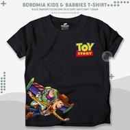 Bobomia Kids T-Shirt Toy Story Woody Buzz Lightyear Fly | Distro Clothes for Baby Boys and Girls (0-