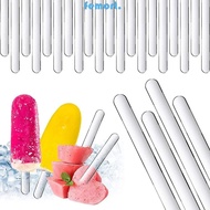 FEMORT Popsicle Sticks, Reusable Transparent Popsicle Mold, Accessories Acrylic Cake Pop Sticks