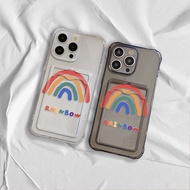 Rainbow Crystal Slot Card Case Casing For Vivo V40 V30 T3 iQOO Z9 Lite Y28 Y28s Y37 Y18t Y100 Y300 Y