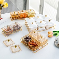 [Dolity2] Nordic Fruit Snacks Serving Platter with Lid Dried Fruit Tray for Nuts Home balang kuih raya