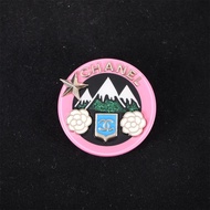 CHANEL(香奈兒) 合金 樹脂 19K 高稀款粉色富士山山茶花胸針