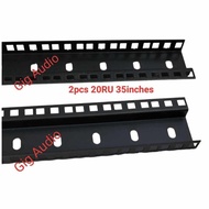 2 PCs 20U Rack Rail Flight Case Tour Case Cabinet Box Accessories