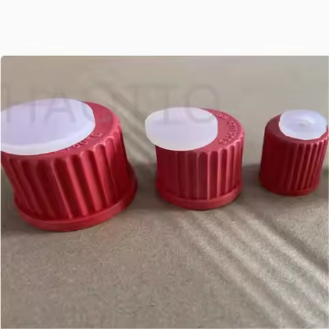8pcs GL14 GL18 GL25 GL32 GL45 reagent bottle cap PBT red cap heat-resistant 180 degree screw cap
