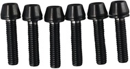 HOBBYIN M5x20mm Titanium Allen Hex Bolts Screw,Tapered Head Bolt with Washer Screw for Bicycle Stem Parts Pack of 6 Black