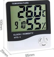 溫濕度計 HTC-1 數位型家用 溫溼度計 數位顯示溫度計 濕度計 溫度計 室內外測溫度計 電子溫度計 時鐘 日曆 鬧鐘