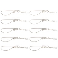 10Pcs Fish Locking Buckle Fishing Stringer Portable Fishing Tools Stainless Steel Fish Buckle Hooks 