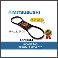 100% Original High Quality Fan Belt Perodua Myvi D20 - 4PK1181EPDM