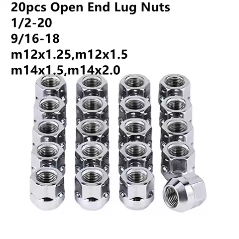 Height 21mm Open End Wheel Nuts 12x1.25, m12x1.5 Wheel Nuts m14x1.5 ,1/2-20 Lug Nuts 9/16 -18 19mm H