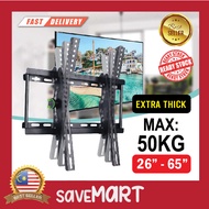 (EXTRA THICK) 26"-65" TV Wall Mount TV Bracket Universal Full Motion Tilt Swivel Plasma LCD LED / Braket TV Tahan Berat