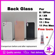 Back Glass Replacement Compatible For 11 XR 8 Plus X XS Max Back Glass