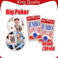 6x/9x Giant Jumbo Poker Cards/Oversized Casino Poker Cards/ Big Playing Card Deck/Kad Poker Raksasa/