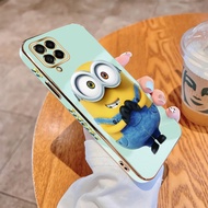 Samsung Galaxy Casing M53 M33 M23 M14 5G M62 F62 M22 M12 Softcase Cartoon Minions Phone Casing Luxur