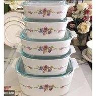 {Limited} CORNINGWARE Romantic Flora 10PCS MADE IN USA &amp; FRANCE