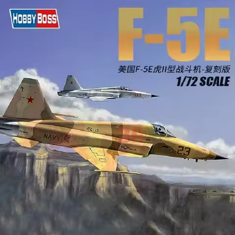 Hobby Boss 80207 1/72 Scale U.S. F-5E Tiger II Fighter Assembly Model Building Kits Hobby Static Toy
