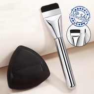 Makeup Palette Ring & Flat Top Foundation Brush Set, Minimizes Waste Applicator Kit, All-in-one Q8p6