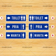 ARROW DIRECTION TOILET STICKER - ARROW SIGN TOILET STICKER - TOILET GUIDE STICKER