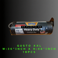GUSTO HEAVY DUTY GARBAGE BAG -PLASTIK SAMPAH BERKUALITI/SAIZ XXL- BEG SAMPAH