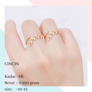 Leaf Gold Ring 0.950 Gr