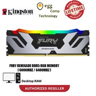 Kingston Fury Renegade RGB DDR5 6000MHz/6400MHz High Performance Desktop Gaming RAM Memory (16GB/32G
