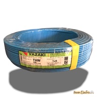 สายไฟ ยาซากิ รุ่น THW 1x 6 YAZAKI เบอร์ 6 sqmm ม้วนละ 100m รองรับมอก.ใหม่ สายไฟแกนเดี่ยวเบอร์ 6mm2 T