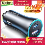 Baseus 60W QC 4.0 PD 3.0 car charger fast charging suitable for Apple 13 Pro Max Samsung phones -HSH