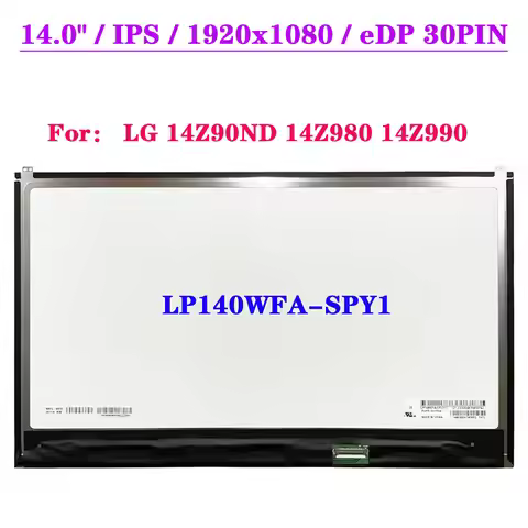 LP140WFA-SPY1 For LG 14Z90ND 14Z980 14Z990 Laptop LCD Screen FHD 1920x1080 IPS Display Matrix Panel 